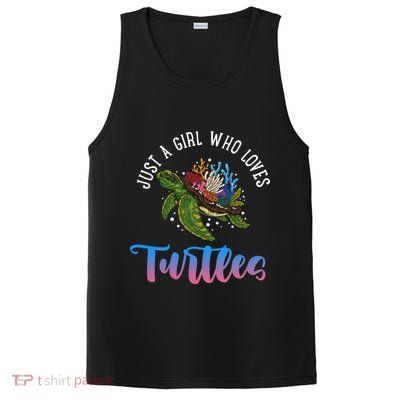 Girl Who Just Loves Turtles And Water And Sea Gift PosiCharge Competitor Tank