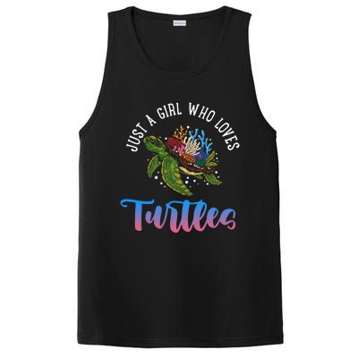 Girl Who Just Loves Turtles And Water And Sea Gift PosiCharge Competitor Tank