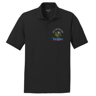 Girl Who Just Loves Turtles And Water And Sea Gift PosiCharge RacerMesh Polo