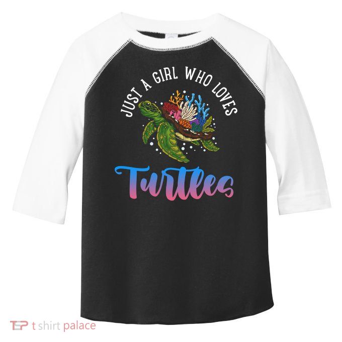 Girl Who Just Loves Turtles And Water And Sea Gift Toddler Fine Jersey T-Shirt