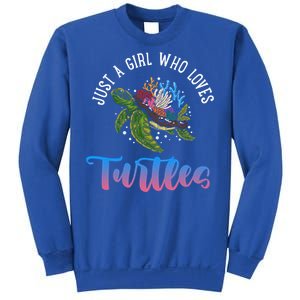 Girl Who Just Loves Turtles And Water And Sea Gift Sweatshirt