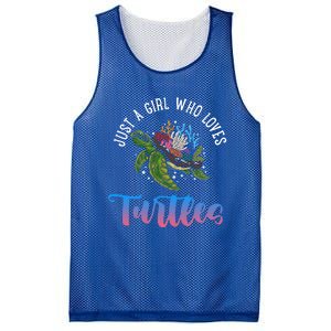 Girl Who Just Loves Turtles And Water And Sea Gift Mesh Reversible Basketball Jersey Tank