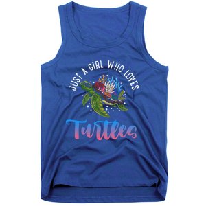 Girl Who Just Loves Turtles And Water And Sea Gift Tank Top