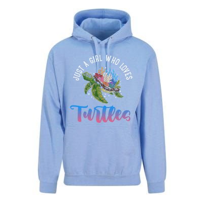 Girl Who Just Loves Turtles And Water And Sea Gift Unisex Surf Hoodie