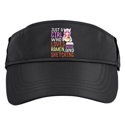 Girl Who Loves Anime Ramen And Sketching Kawaii Teen Adult Drive Performance Visor