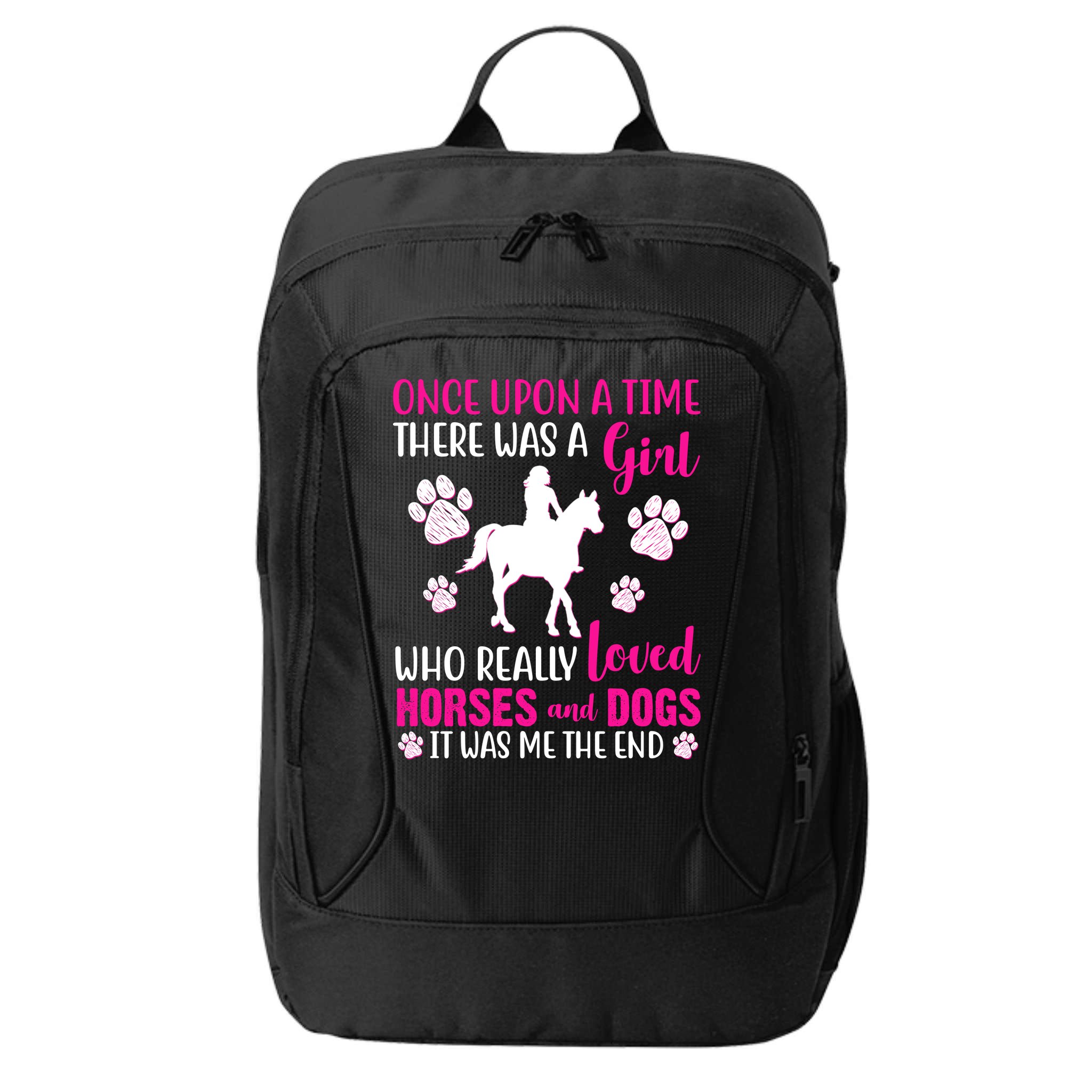 Girl Who Loves Horses And Dogs City Backpack