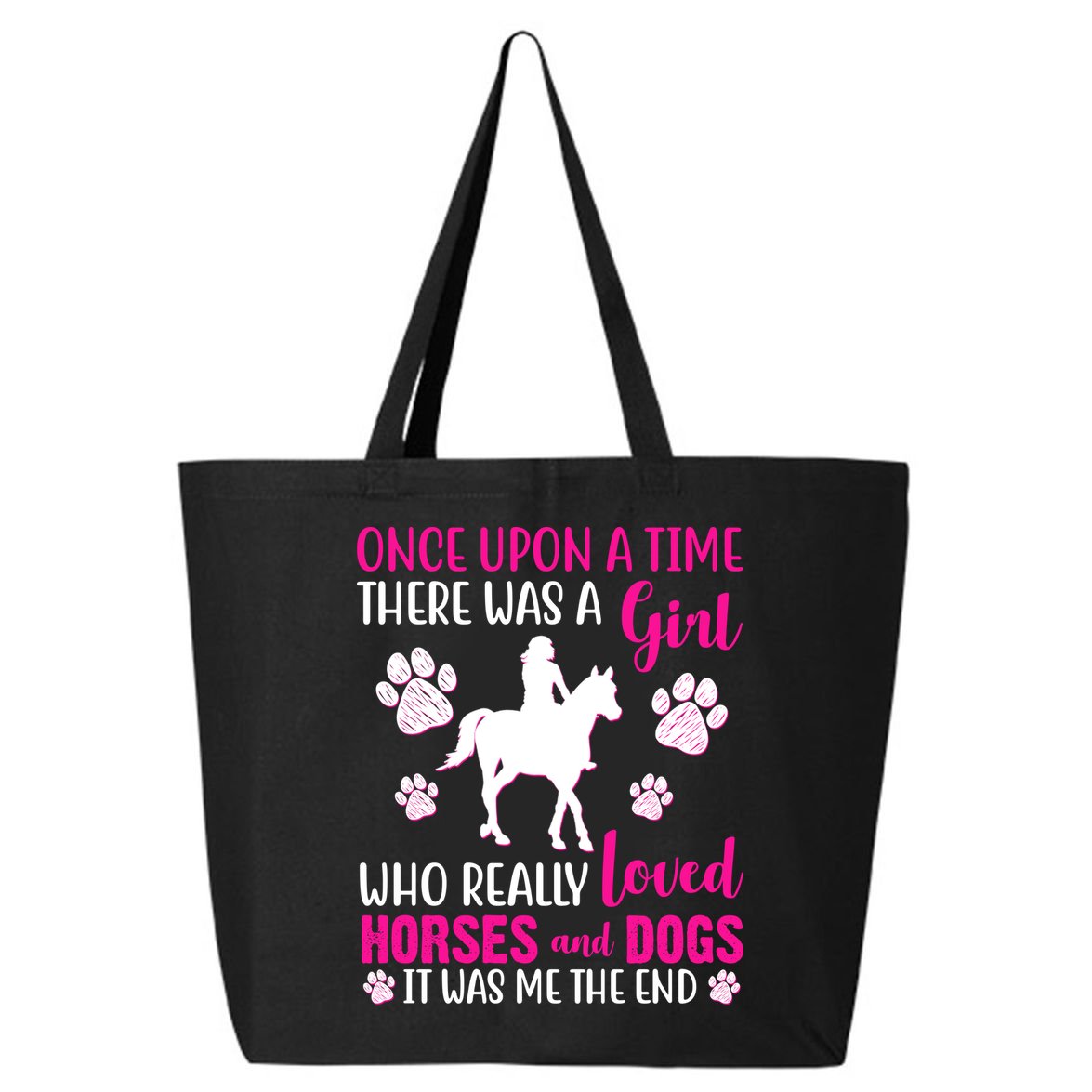 Girl Who Loves Horses And Dogs 25L Jumbo Tote