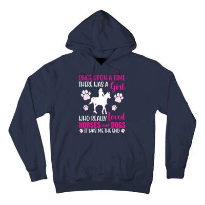 Girl Who Loves Horses And Dogs Tall Hoodie