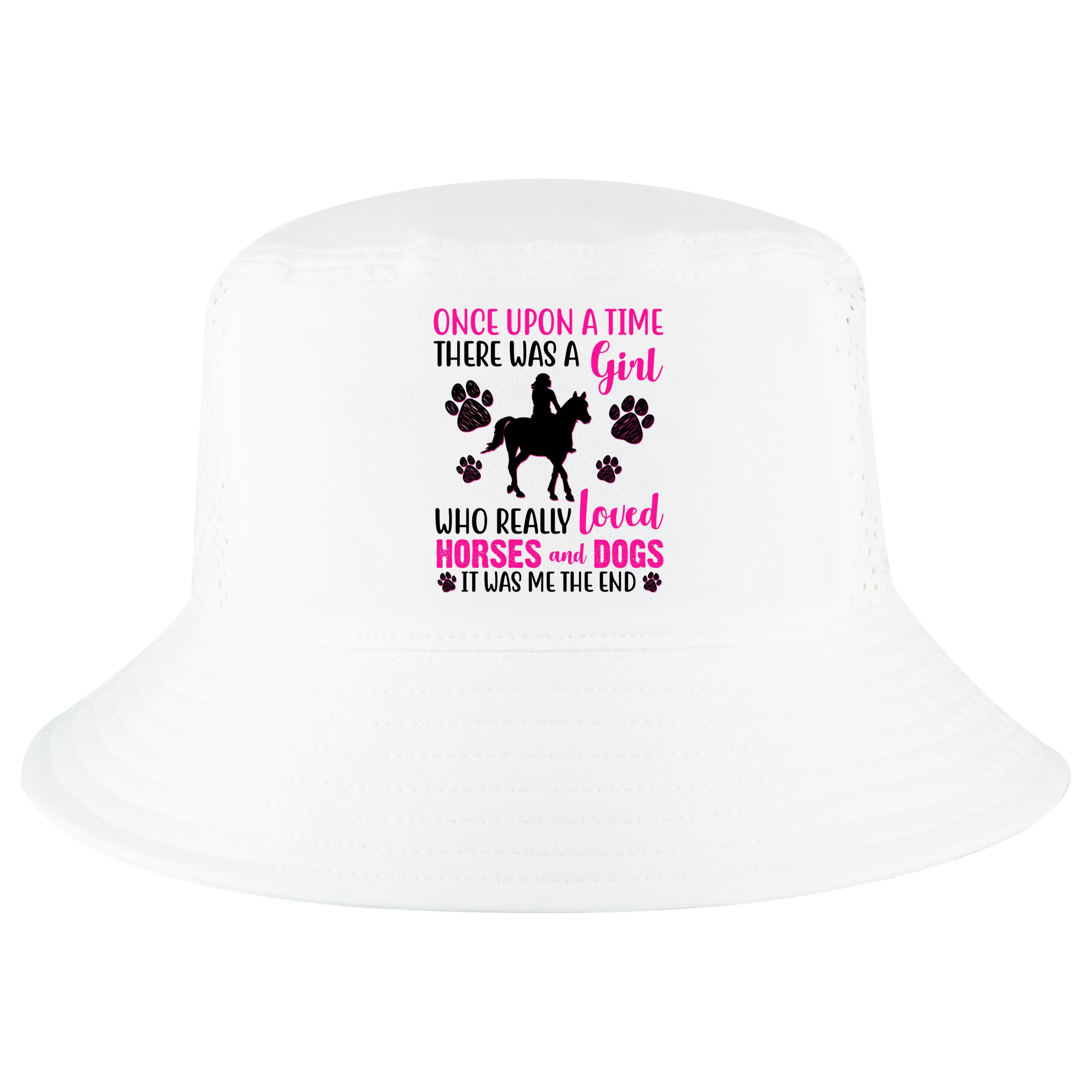 Girl Who Loves Horses And Dogs Cool Comfort Performance Bucket Hat
