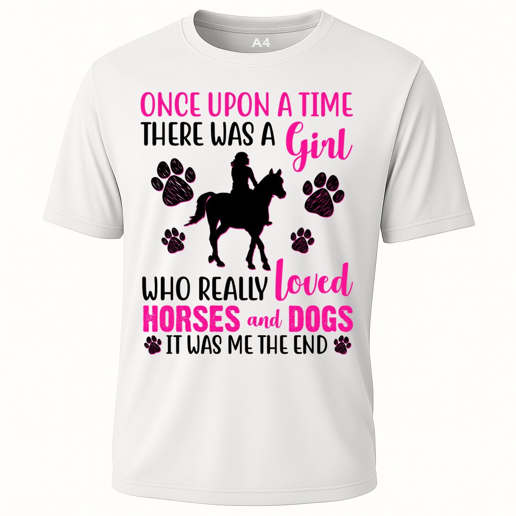 Girl Who Loves Horses And Dogs Performance Shirt