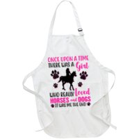 Girl Who Loves Horses And Dogs Apron