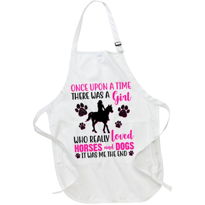 Girl Who Loves Horses And Dogs Apron