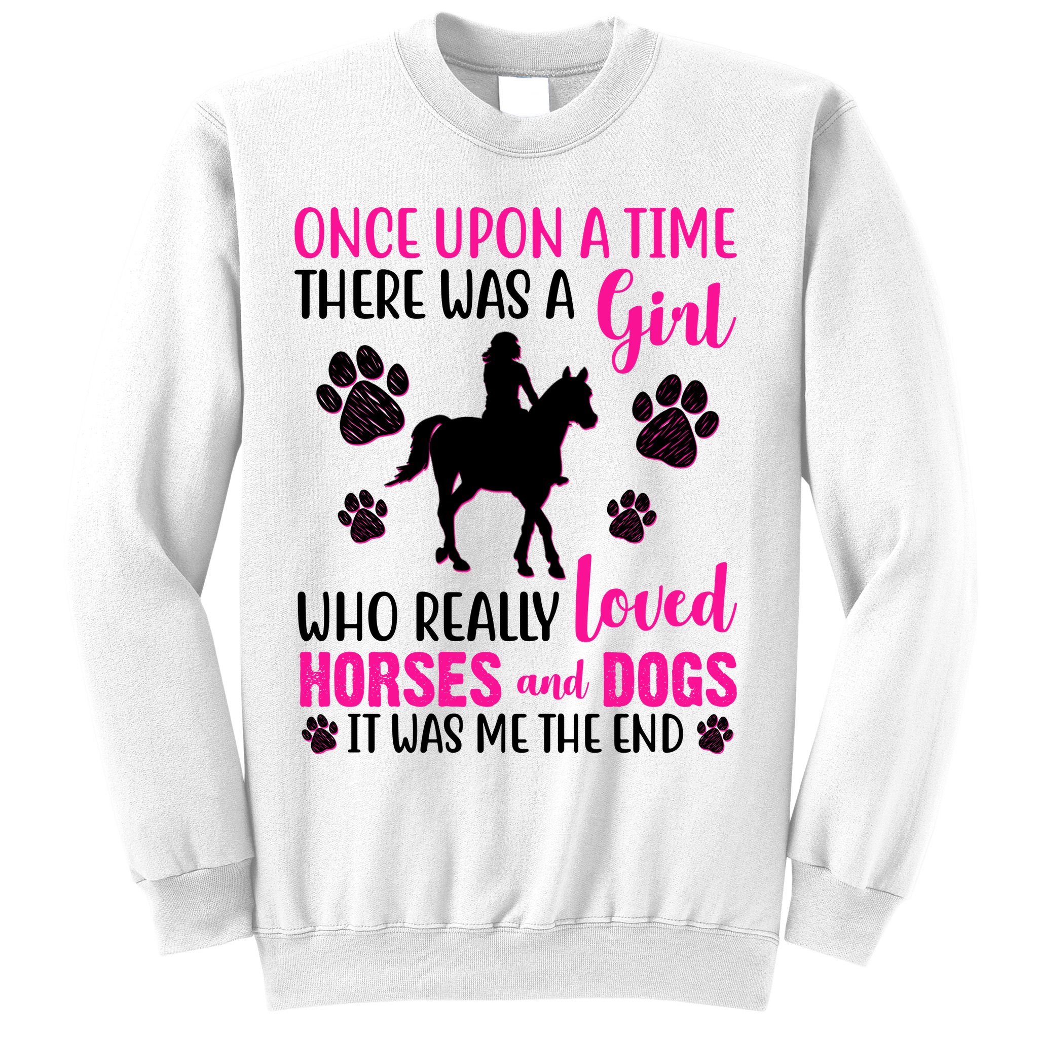 Girl Who Loves Horses And Dogs Sweatshirt