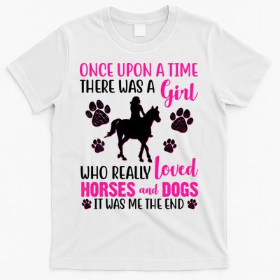 Girl Who Loves Horses And Dogs T-Shirt