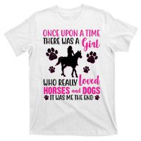 Girl Who Loves Horses And Dogs T-Shirt