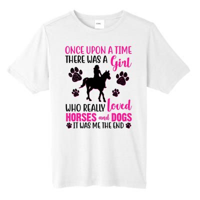 Girl Who Loves Horses And Dogs Tall Fusion ChromaSoft Performance T-Shirt