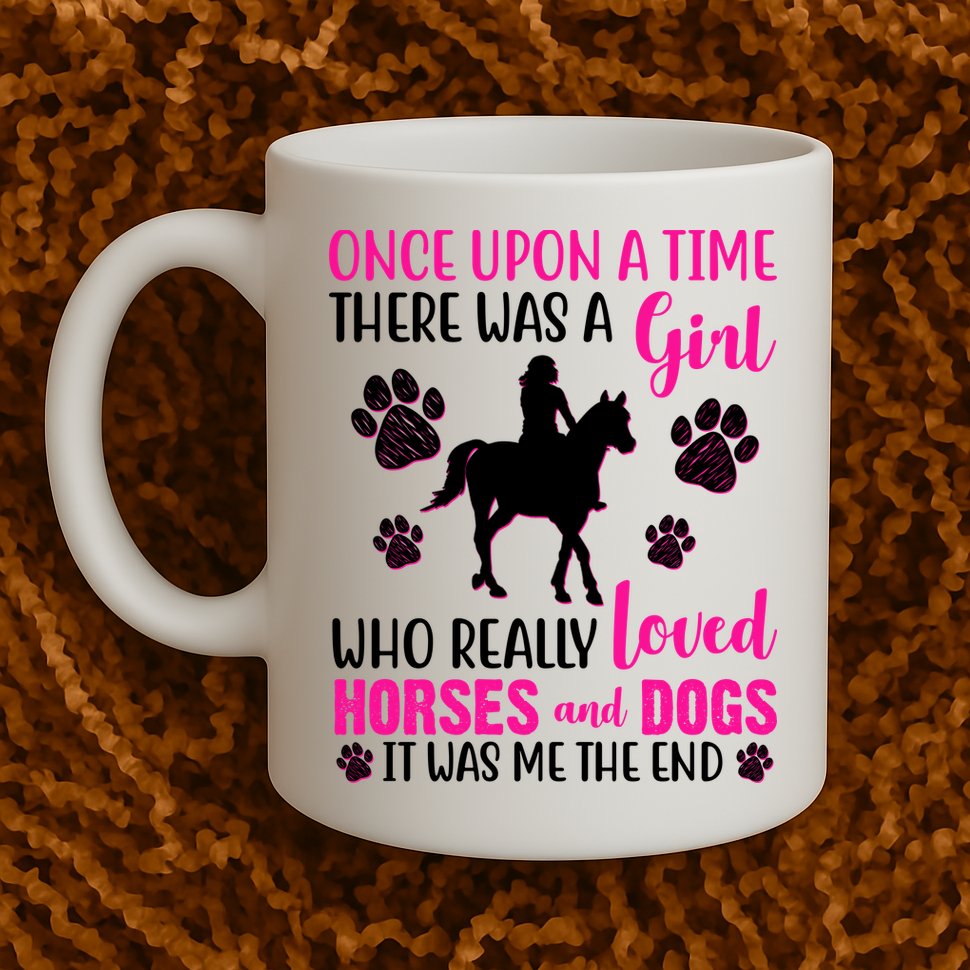 Girl Who Loves Horses And Dogs Mug