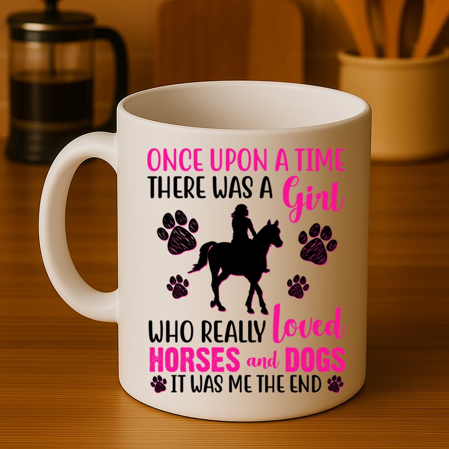 Girl Who Loves Horses And Dogs Mug
