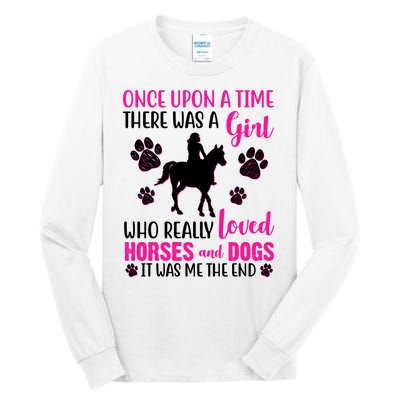 Girl Who Loves Horses And Dogs Tall Long Sleeve T-Shirt