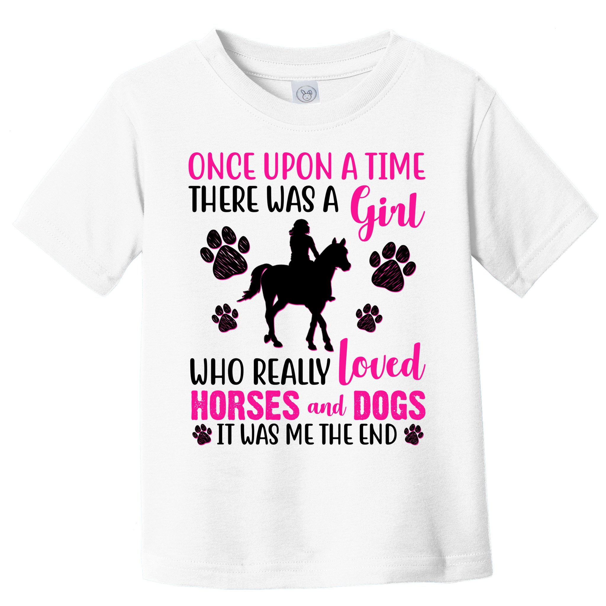 Girl Who Loves Horses And Dogs Toddler T-Shirt