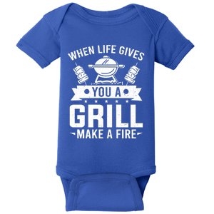 Griller When Life Gives You A Grill Grilling Smoker Bbq Great Gift Baby Bodysuit