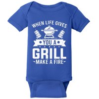 Griller When Life Gives You A Grill Grilling Smoker Bbq Great Gift Baby Bodysuit