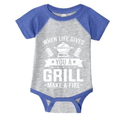 Griller When Life Gives You A Grill Grilling Smoker Bbq Great Gift Infant Baby Jersey Bodysuit