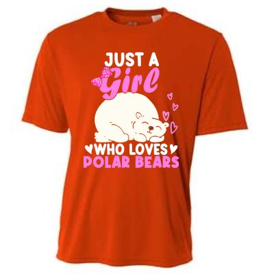 Girl Who Loves Polar Bear | North Pole | Cute Polar Bear Cooling Performance Crew T-Shirt