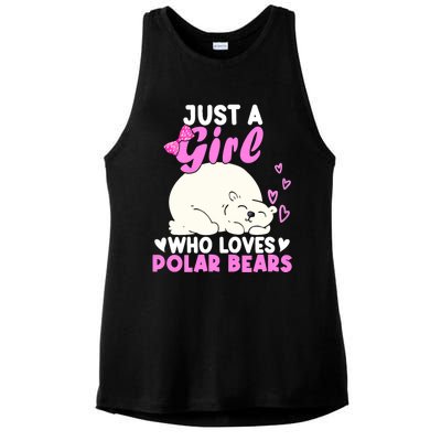 Girl Who Loves Polar Bear | North Pole | Cute Polar Bear Ladies PosiCharge Tri-Blend Wicking Tank