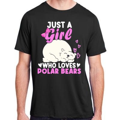 Girl Who Loves Polar Bear | North Pole | Cute Polar Bear Adult ChromaSoft Performance T-Shirt