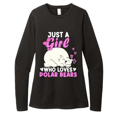 Girl Who Loves Polar Bear | North Pole | Cute Polar Bear Womens CVC Long Sleeve Shirt