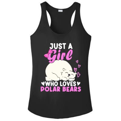 Girl Who Loves Polar Bear | North Pole | Cute Polar Bear Ladies PosiCharge Competitor Racerback Tank