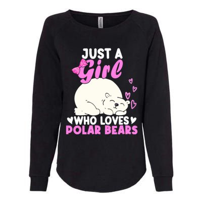 Girl Who Loves Polar Bear | North Pole | Cute Polar Bear Womens California Wash Sweatshirt