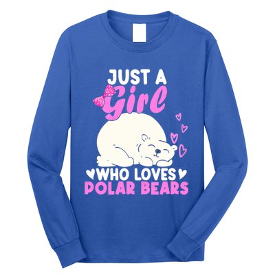 Girl Who Loves Polar Bear | North Pole | Cute Polar Bear Long Sleeve Shirt