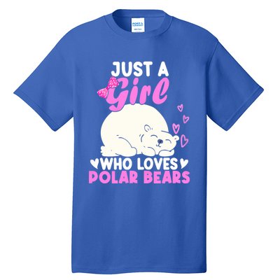 Girl Who Loves Polar Bear | North Pole | Cute Polar Bear Tall T-Shirt