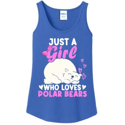 Girl Who Loves Polar Bear | North Pole | Cute Polar Bear Ladies Essential Tank