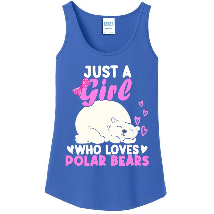 Girl Who Loves Polar Bear | North Pole | Cute Polar Bear Ladies Essential Tank