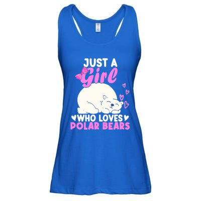 Girl Who Loves Polar Bear | North Pole | Cute Polar Bear Ladies Essential Flowy Tank