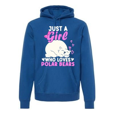 Girl Who Loves Polar Bear | North Pole | Cute Polar Bear Premium Hoodie