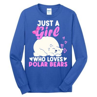 Girl Who Loves Polar Bear | North Pole | Cute Polar Bear Tall Long Sleeve T-Shirt