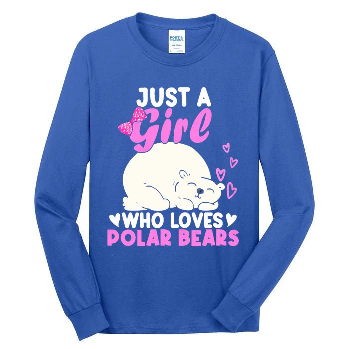 Girl Who Loves Polar Bear | North Pole | Cute Polar Bear Tall Long Sleeve T-Shirt