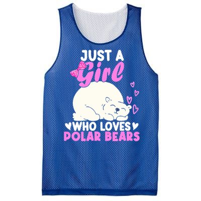 Girl Who Loves Polar Bear | North Pole | Cute Polar Bear Mesh Reversible Basketball Jersey Tank