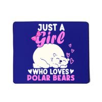 Girl Who Loves Polar Bear | North Pole | Cute Polar Bear Mousepad