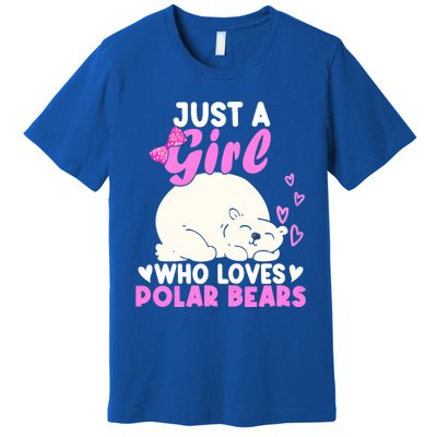 Girl Who Loves Polar Bear | North Pole | Cute Polar Bear Premium T-Shirt