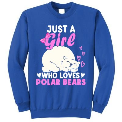 Girl Who Loves Polar Bear | North Pole | Cute Polar Bear Tall Sweatshirt