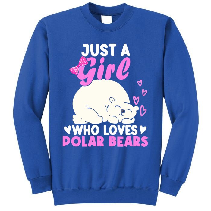 Girl Who Loves Polar Bear | North Pole | Cute Polar Bear Tall Sweatshirt