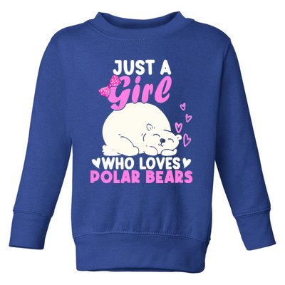 Girl Who Loves Polar Bear | North Pole | Cute Polar Bear Toddler Sweatshirt