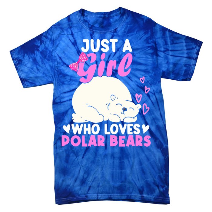 Girl Who Loves Polar Bear | North Pole | Cute Polar Bear Tie-Dye T-Shirt