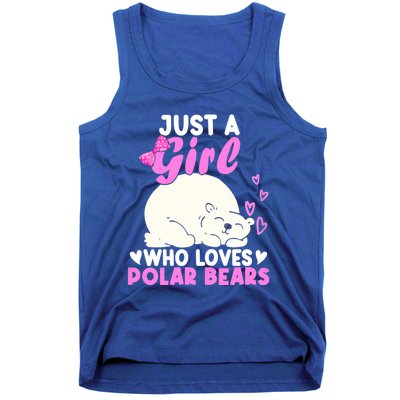 Girl Who Loves Polar Bear | North Pole | Cute Polar Bear Tank Top