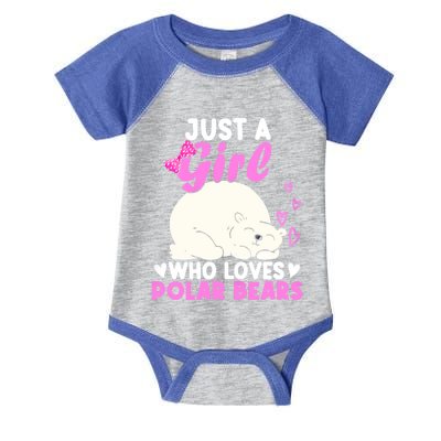 Girl Who Loves Polar Bear | North Pole | Cute Polar Bear Infant Baby Jersey Bodysuit